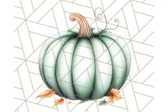 Fall Pumpkin Clipart PNG, Autumn Pumpkins, Jewel Tones Png Product Image 2