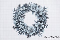 Silver Christmas Clipart Sublimation PNG Product Image 1