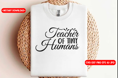 Teacher Of Tiny Humans Back to school SVG Design, SVG Product Image 1