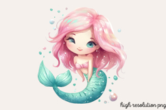 Little Mermaid Under The Sea Clipart PNG Product Image 1
