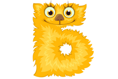Alphabet . Cute monster letter.Cyrillic alphabet. Product Image 1