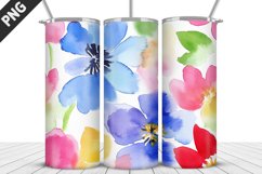 Flowers Tumbler Wrap | Sublimation Design | Tumble PNG Product Image 3