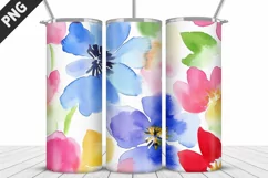 Flowers Tumbler Wrap | Sublimation Design | Tumble PNG Product Image 3