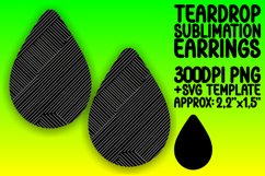 Abstract Patterned Teardrop Earrings: Sublimation Beauty Product Image 1