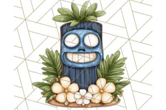 Tropical Tiki Friends PNG Clipart, Cute Summer Art Product Image 2