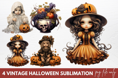 Vintage Halloween Sublimation Clipart Product Image 1