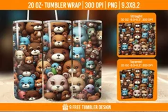 Children Toys Tumbler Wrap Designs, Sublimation Wrap Product Image 1