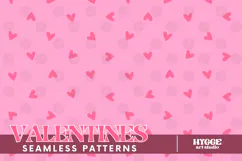 St Valentine's Day Hearts Cupid Love Seamless Pattern PNG Product Image 1
