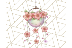 Pink Cottagecore Garden PNG Clipart, Vintage Floral Art Product Image 2