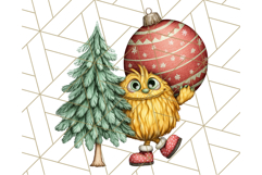 Christmas Monster Clipart, Funny Holiday Creature PNG Art Product Image 2
