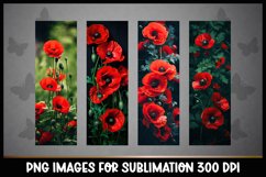 24 Whimsical Flowers Bookmarks Sublimation PNGs I Bookmarks Product Image 4