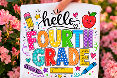 Hello Fourth Grade School Supplies PNG Product Image 1