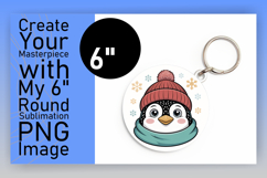 Chic Keychain Circle PNG Sublimation , Cute Christmas Product Image 1