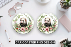 Ferret Car Coaster Sublimation |Animal Coaster PNG Product Image 1