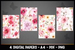 4 Digital Papers Vintage Florals I Vintage Theme Product Image 2