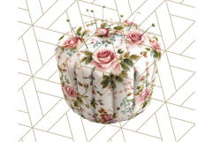 Floral Sewing Clipart PNG Vintage Sewing Elements Needlework Product Image 2