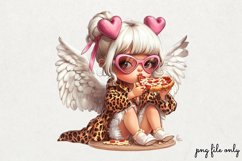 Lazy Pink Leopard girl for Clipart PNG Product Image 1