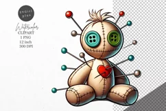 Halloween clipart, Voodoo doll clipart, Autumn clipart Product Image 1