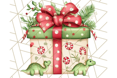 Christmas Dinosaur PNG Clipart, Cute Dino Holiday Art Png Product Image 2
