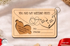 Valentine's Day Couple Keychains Laser Cut | Glowforge | SVG Product Image 1