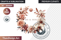 Romantic floral arrangements Clipart PNG, wedding flowers Product Image 1
