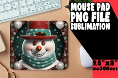Christmas Magic Snowman Mouse Pad Sublimation Product Image 1