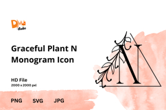Graceful Plant Monogram Icon Product Image 1