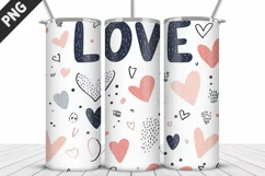 Lovely Hearts Tumbler Design | Valentine's Day Tumbler Wrap Product Image 3