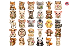 Adorable Baby Animal with Floral Bouquets Product Image 14