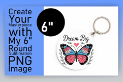 Vibrant Round Design for Keychains , Butterfly Product Image 1