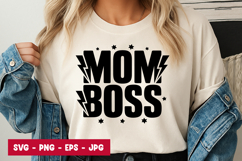 Mom Boss Quote Typography SVG PNG Product Image 1