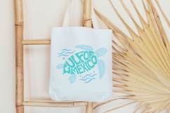 Gulf of Mexico word art in the Shape of Sea Turtle SVG Product Image 3