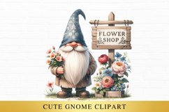 gnome clipart, flower shop sublimation Product Image 1