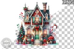 Christmas House Sublimation - Clipart PNG Design Product Image 1