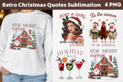 Retro Christmas Quotes Sublimation Bundle Product Image 3