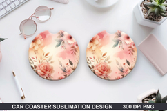 Car Coaster Sublimation| Coaster PNG Design Product Image 1