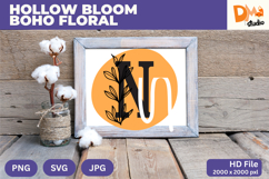 Hollow Bloom Boho Floral Monogram Product Image 1
