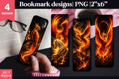 Fire Phoenix Bookmark celestial bird bookmark design Product Image 1