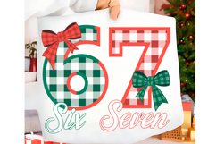 Six Seven Bow SVG,Funny Christmas 67 SVG Product Image 1