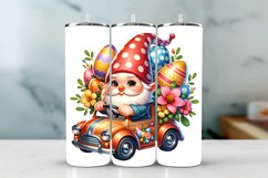 Cute Gnome Easter Tumbler Wrap Sublimation Design Product Image 1