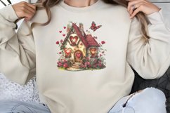 Valentines Day Fairy Houses Clipart PNG Product Image 1