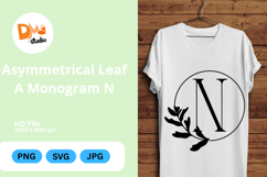 Asymmetrical Leaf Monogram Product Image 1