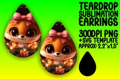 Bright Teardrop Earrings Design for Sublimation , Christmas Product Image 1