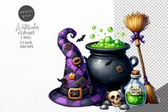 Halloween clipart, Cauldron clipart, Kids Halloween Product Image 1