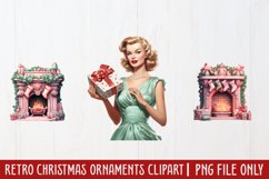 Retro Christmas Ornaments Clipart Product Image 1