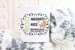 Naughty Nice Breaking Rules Svg, Christmas Checklist Svg. Product Image 8