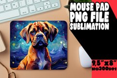 Dog Painting Mouse Pad - PNG Artistic Sublimation Product Image 1