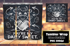 Unique 20oz Gift Tumbler Template , Cute Cow Product Image 1