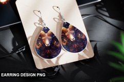 Stained Glass Aries Zodiac flowers Earring Design Product Image 1