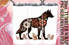 Cheerful thoughts 20oz tumbler wrap, Flower Animals Product Image 1